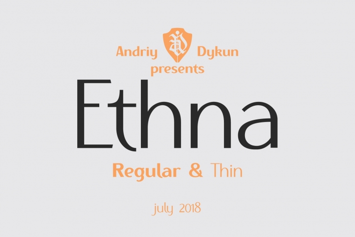 Ethna regular  thin Font Download