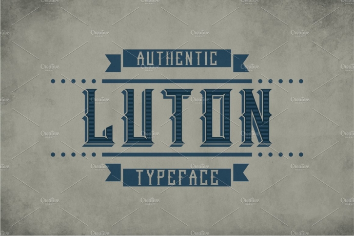 Luton Vintage Label Typeface Font Download