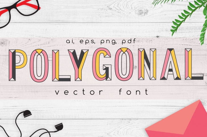 Polygonal Vector Font Download