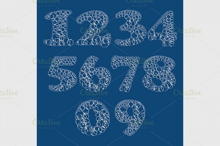 Set of numbers Font Download
