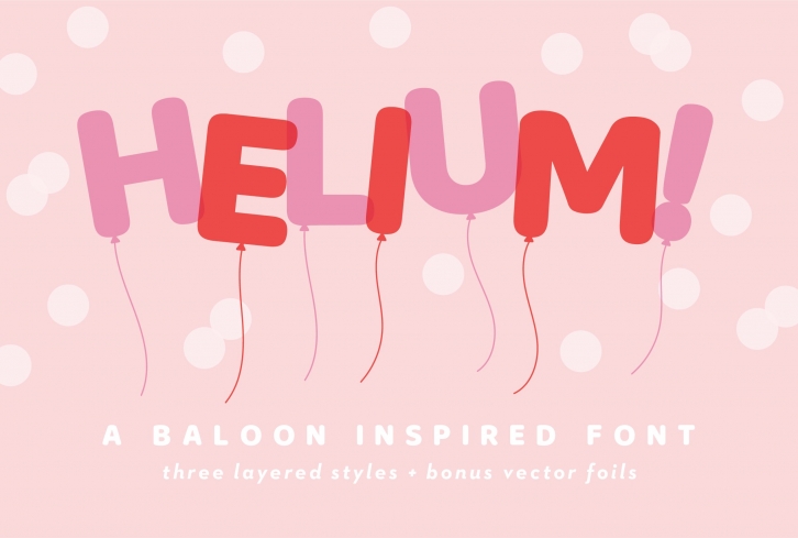 Helium, A Balloon Letter Font Download