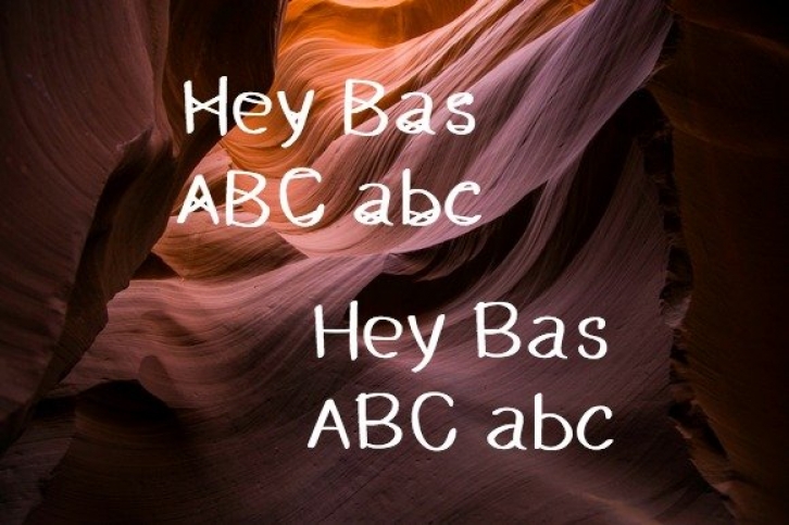 Hey Bas + Hey Bas Uncrossed 2 fonts Font Download