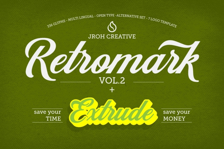 Retromark Vol 2 + Extrude Font Download
