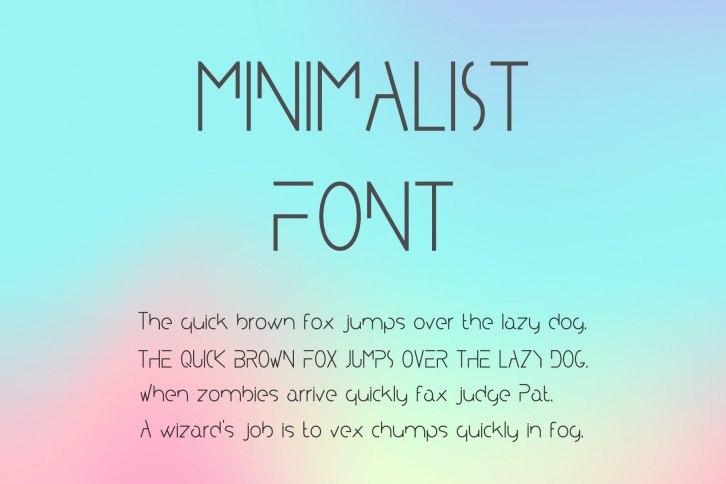 Minimalist Typeface. A Minimal Font Download