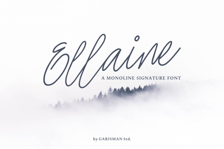 Ellaine Monoline Signature Font Download