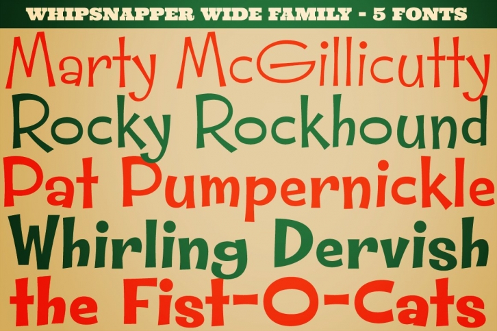 Whipsnapper Wide Family Font Download