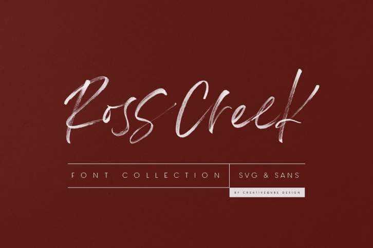 Ross Creek SVG  Sans Duo Font Download