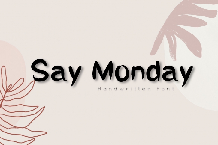 Say Monday Font Download
