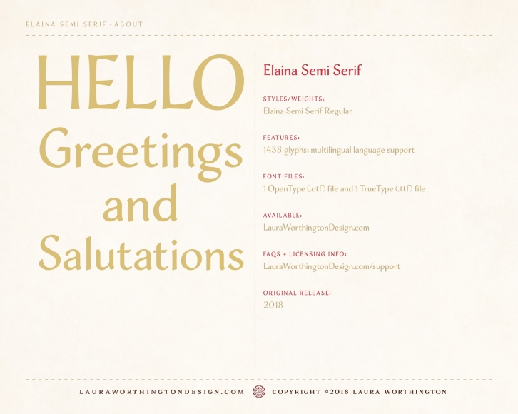 Elaina Semi-Serif Font Download