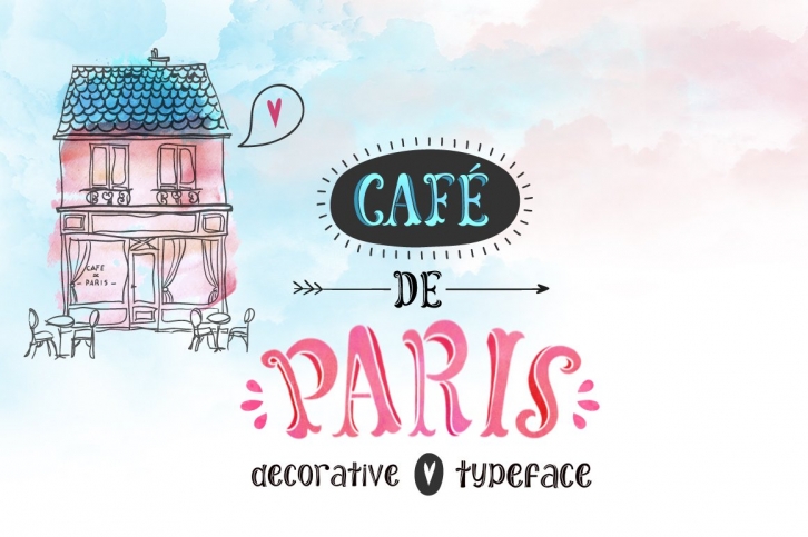 Cafe de Paris, Typeface with Bonus Font Download