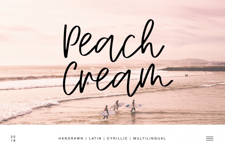 Peach Cream Latin  Cyrillic Font Download