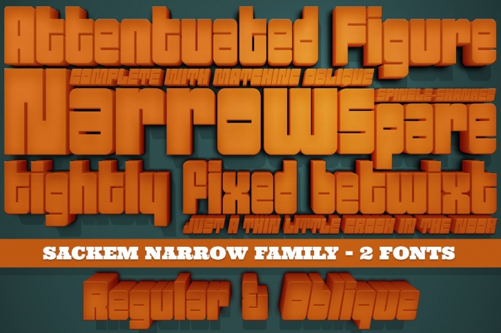 Sackem Narrow Family Font Download