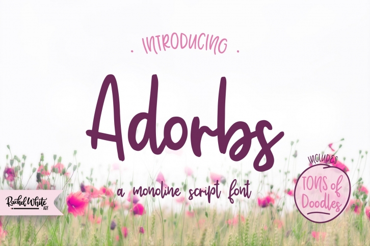 Adorbs, a monoline script font Font Download
