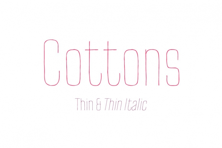 Cottons Thin  Thin Italic Font Download