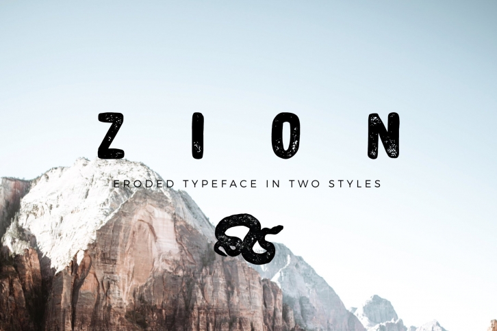 Zion + FREE Logo Badges! Font Download