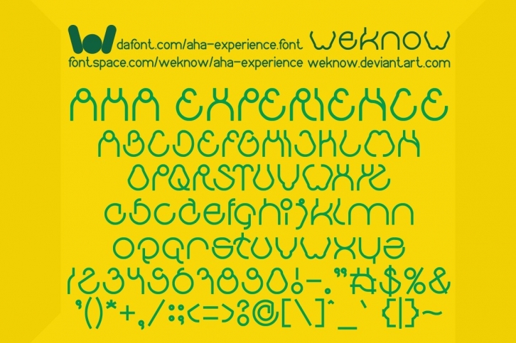 aha experience Font Download