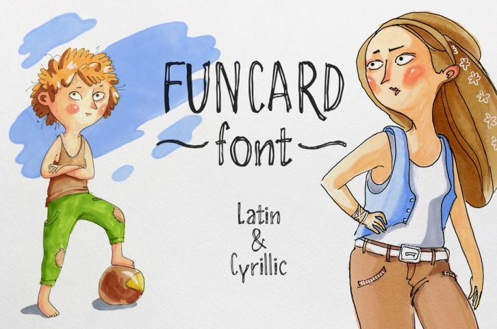 Funcard font Latin  Cyrillic Font Download