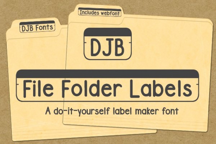 DJB File Folder Labels Font Download