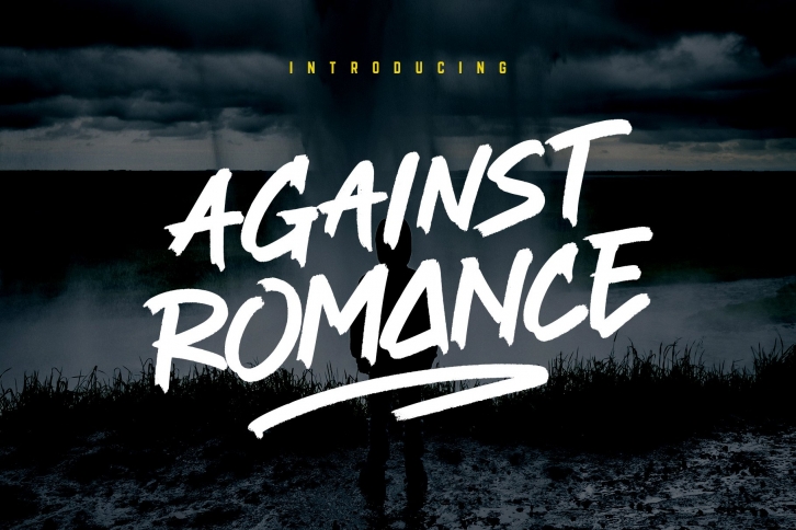 Against Romance Brush Font Download