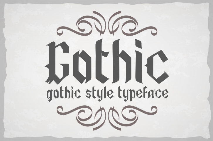 Gothic Vector vintage label font. Font Download