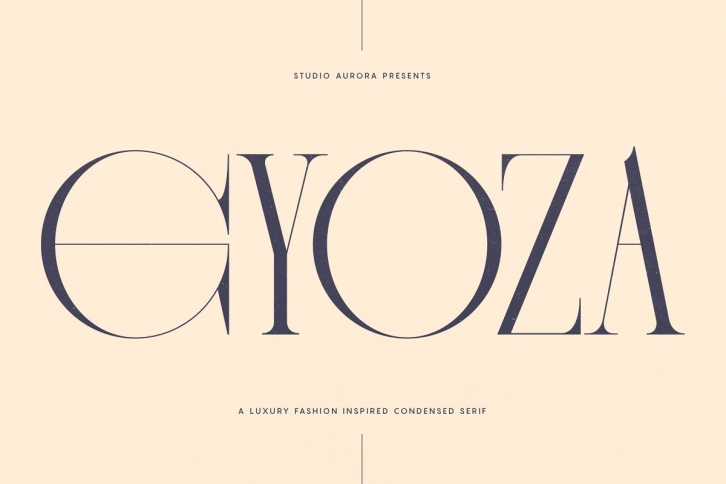 Gyoza Luxury Fashion Condensed Serif Font Download