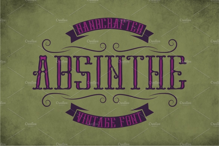 Absinthe Vintage Label Typeface Font Download