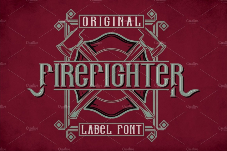 Firefighter Modern Label Typeface Font Download