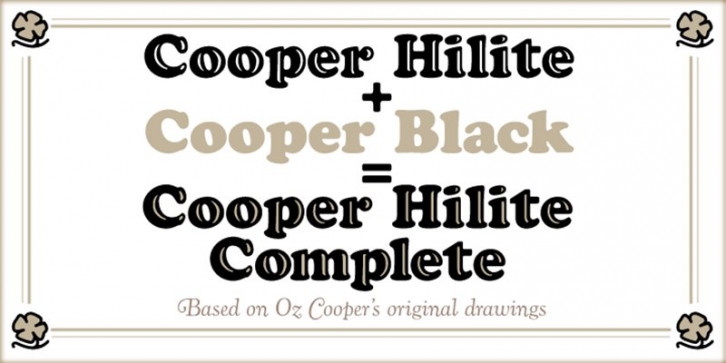 Cooper Hilite Complete Font Download