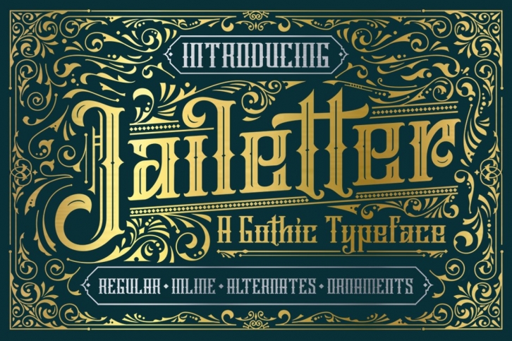 Jailetter Typeface + Extras Font Download