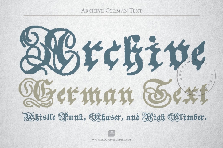Archive German text Font Download