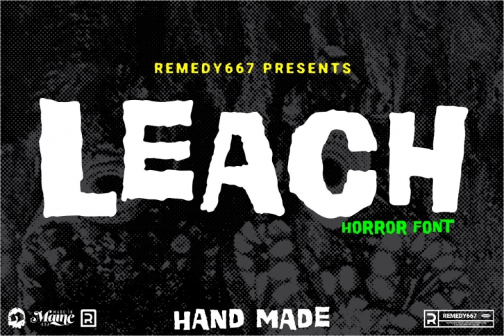Leach – Handmade Horror Display Font Download