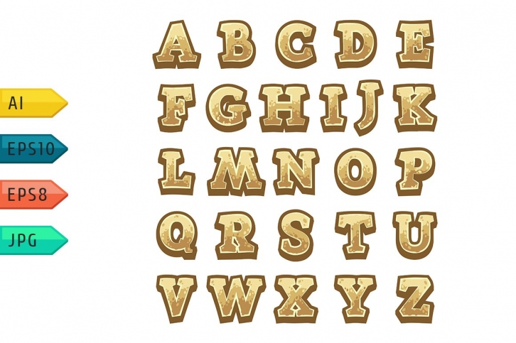 Game alphabet for user interfaces. Font Download