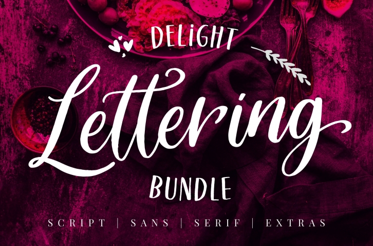 Delight Lettering Bundle Font Download