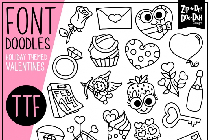 Valentine's Day Doodle Font Download