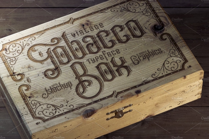 Tobacco Box, Mockups, Template! Font Download