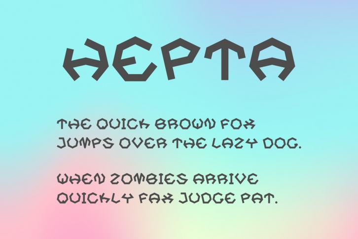 Hepta Typeface. A Heptagonal Font Download