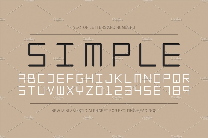 Simple english minimalistic alphabet Font Download