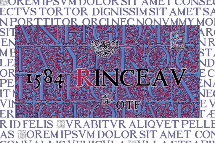 1584 Rinceau Initials Font Download