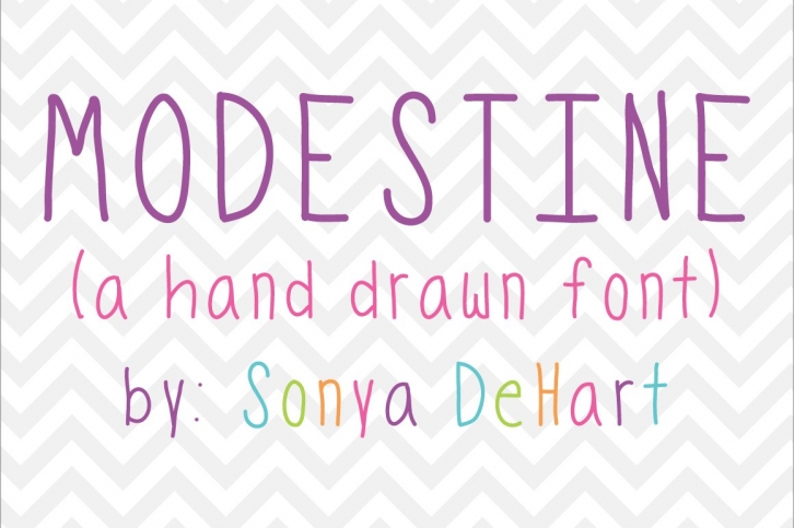 Modestine a Hand Drawn Font Download