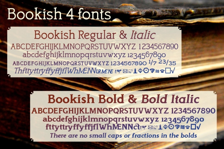 Bookish, a comfortable slab serif Font Download