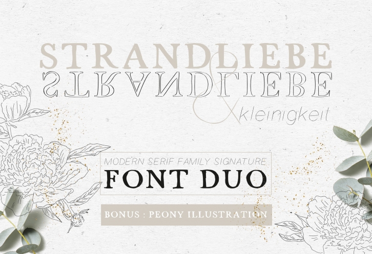 FONT DUO / STRANDLIEBE  kleinigkeit Font Download