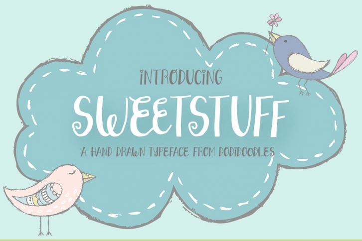 Sweetstuff Typeface + Bonus Doodles Font Download