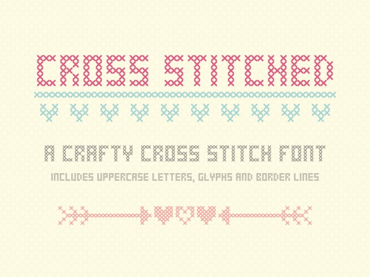 Cross Stitched Font Download