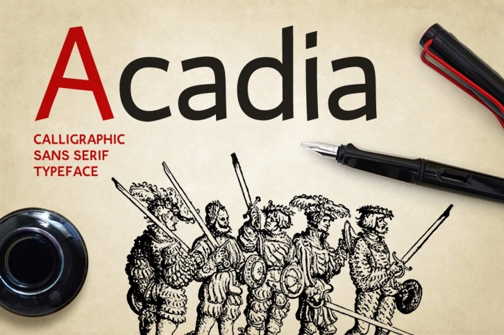Acadia typeface Font Download