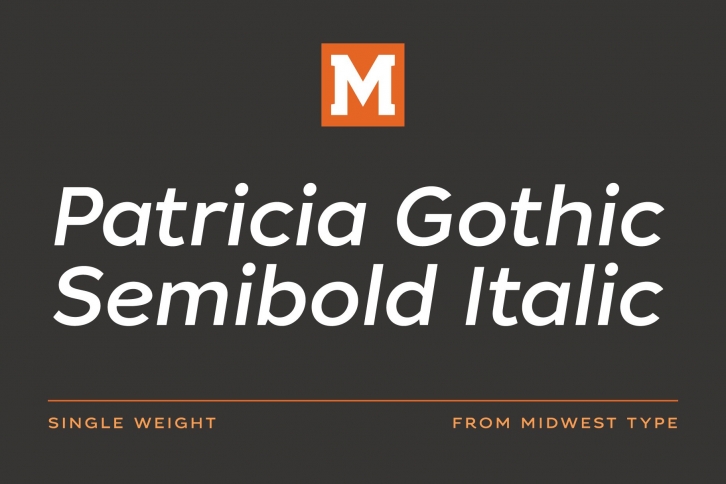 Patricia Gothic SemiBold Italic Font Download