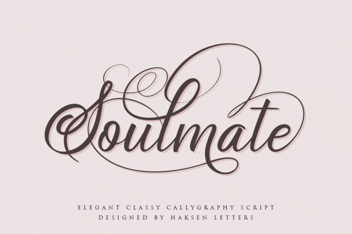 Soulmate//Luxury beauty calligraphy Font Download