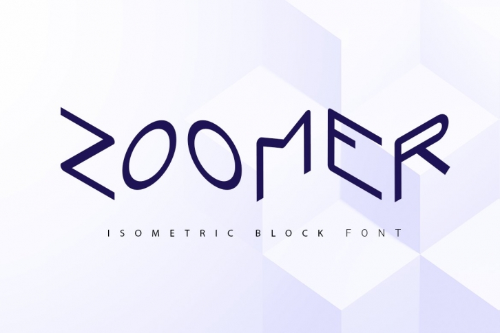 Zoomer| isometric font Font Download
