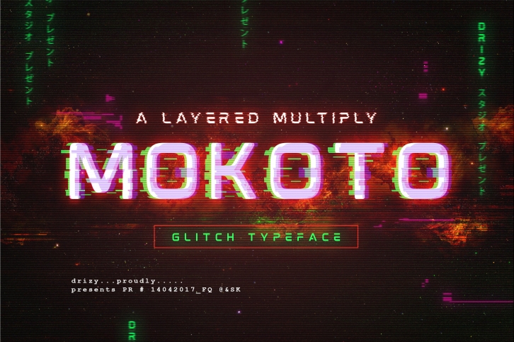 Mokoto Glitch Typeface Font Download