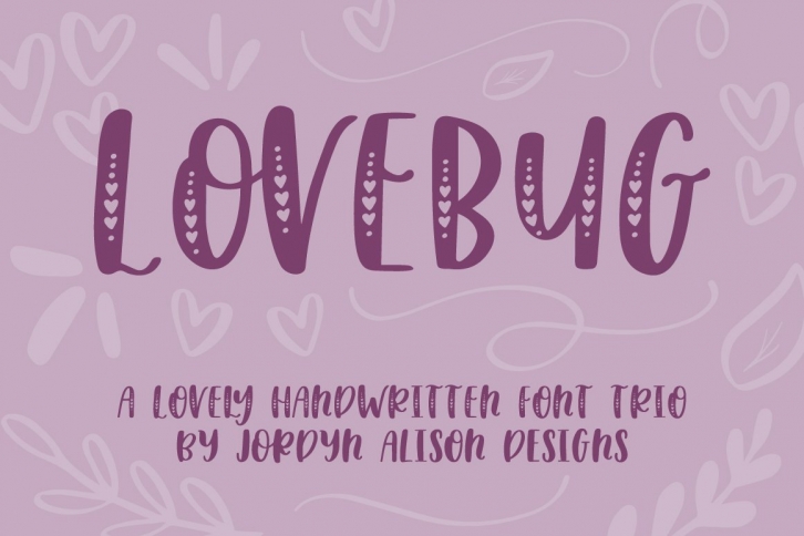 Lovebug Hearts Trio Font Download