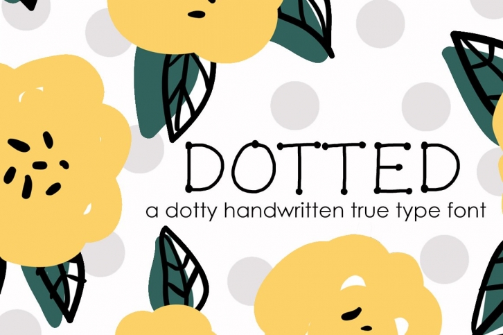 Dotted Hand Drawn Font Download